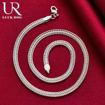 Цепочка из змеиной кости из стерлингового серебра 925 пробы, 20 дюймов, модные свадебные украшения 45CM