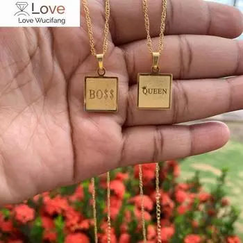 Цепочка-колье с короной королевы для женщин и мужчин, модные хип-хоп украшения, феминистская нержавеющая сталь, водная цепочка, подарки на вечеринку 45cm