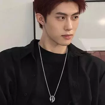 Цепочка Мужской Хип-Хоп Личность Подвеска Ниша Универсальный Толстовка Свитер Цепочка Свитер Цепочка Титановая Сталь Невыцветающий Мужской Аксессуар