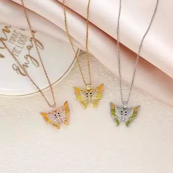 Цепочка на ключицу-бабочка. Модное и универсальное ожерелье.