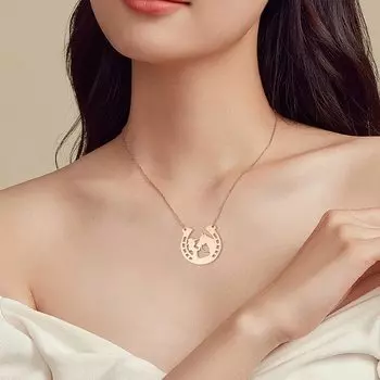 Цепочка на ключицу для девочек и девочек, ожерелья для девочек и женщин, подвеска в виде подковы, модное простое женское ожерелье, ювелирные изделия золотой