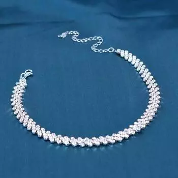 Цепочка на ключицу, геометрическое гальваническое покрытие, темперамент, регулируемая удлинительная цепочка, украшение, подарок, женское колье со стразами