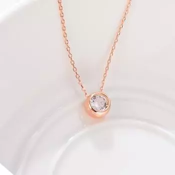 Цепочка на ключицу из стерлингового серебра 925 пробы с одним бриллиантом, простое универсальное изысканное ожерелье, легкие роскошные серебряные украшения 925