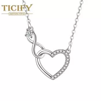 Цепочка на ключицу LOVE ZIRCON, простой подарок белый