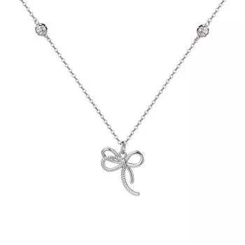 Цепочка на ключицу Twist Bow Lava Ball Temperament Niche Design Sense Clavicle Chain Women