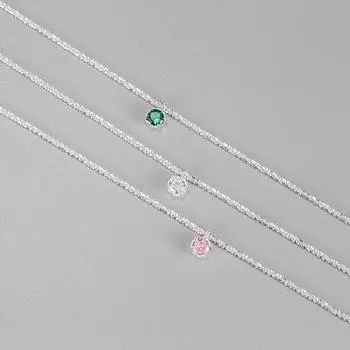 Цепочка на щиколотку из стерлингового серебра 925 пробы, циркон цвета луны, звезды и реки, супер сверкающая, сверкающая, сверкающая цепочка на щиколотке для женщин зелёный