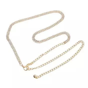 Цепочка на талию для женщин и девочек, модная декоративная цепочка на талию, элитное роскошное платье, регулируемый пояс на талию золотой