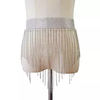 Цепочка на талию с кисточками, блестящая летняя пляжная цепочка для тела, танцевальный ночной клуб, летняя пляжная вечеринка, ювелирное украшение, украшение для нижнего белья, цепочка