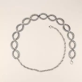 Цепочка на талию женская с высоким чувством стиля женская ретро серебряная с юбкой металлическая цепочка пояс цепочка на талию