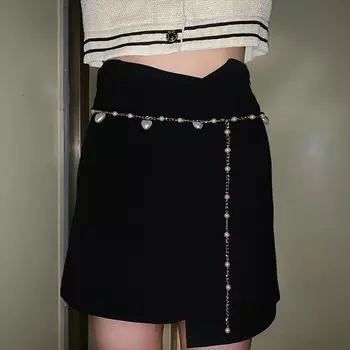 Цепочка на талию женская высококлассная цепочка с жемчугом любви украшение с юбкой Jk ретро тренд персонализированный пояс серебряный