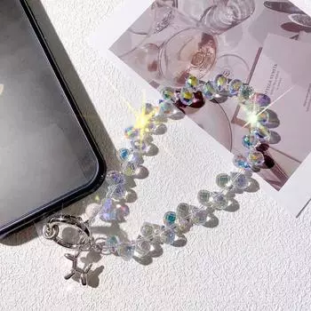 Цепочка на запястье Цепочка для сотового телефона Цветные стразы Ремешок для мобильного телефона Подвеска для мобильного телефона