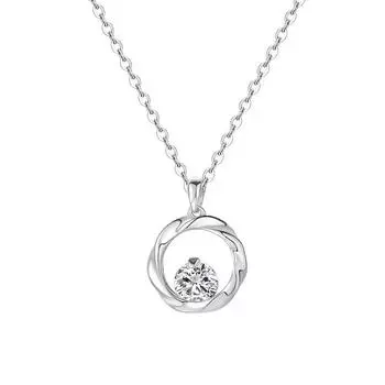 Цепочка-ошейник Mobius Zircon с геометрическим кругом в подарок девушке