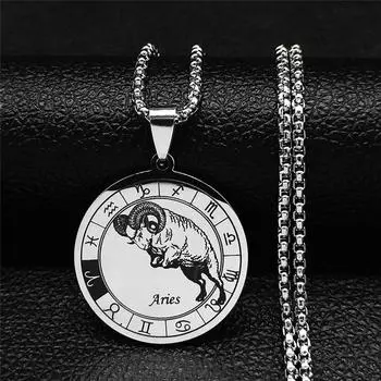 Цепочка с 12 созвездиями, ожерелье со знаком зодиака, Овен, ожерелье для мужчин и женщин, лучшему другу, семье, подарок на день рождения, кулон, ювелирные изделия