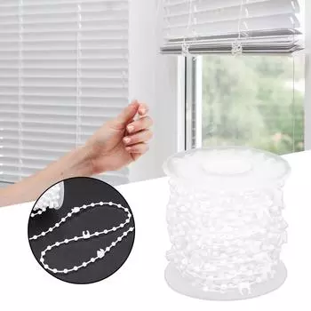 Цепочка с глухими нижними звеньями, Цепочка с глухими бусинами, Шнур с глухими бусинами, для украшения вертикальных штор дома, римские шторы 10M(10CM)