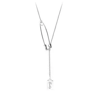 Цепочка с кисточкой и застежкой-булавкой, ожерелье для женщин и девочек, чокер, ювелирные изделия, низкопрофильный дизайн, роскошное ожерелье с цепочкой на ключицу