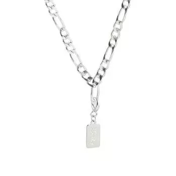 Цепочка с квадратной картой Lucky Letter ожерелье женское ретро женское модное темпераментное холодное стильное цепочка на ключицу