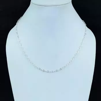 Цепочка-скрепка из массива серебра, цепочка из стерлингового серебра 925 пробы, цепочка для подвесок, серебряная цепочка для подвесок, серебряная цепочка для подвесок 20 серебряный