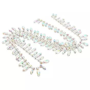 Цепочка со стразами шириной 2,3 см, 1 ярд, серебряное дно, тонкая работа, супер сверкающая, своими руками, ремесло