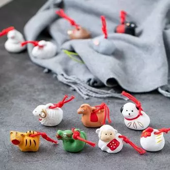 Цепочка удачи зодиакальный ветряной колокольчик подвеска лунг традиционный китайский стиль колокольчик подвесной аксессуар Sheep