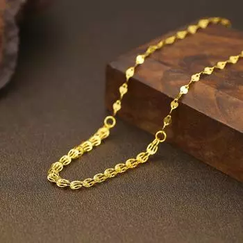 Цепочка в виде хвоста феникса из стерлингового серебра S925, простая цепочка, новое позолоченное ожерелье в виде губы, модная и простая цепочка на ключицу 925 Silver