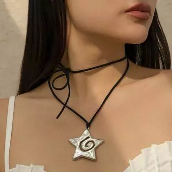 Цепочка в виде ракушки в стиле бохо Y2K, пляжное колье, модное ожерелье в виде морской звезды для вечеринки style7