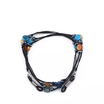 Цепочки для очков с бисером, шнуры для солнцезащитных очков, ремешки для очков для чтения, ремни, цепочка для очков синий