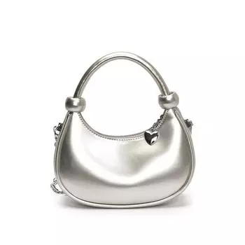 Цепочная сумочка Женская Новая Мода Универсальная На Плечо Сумка-Мессенджер серебряный