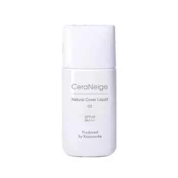 CeraLabo Natural Cover Liquid 02 Жидкая тональная основа Розово-бежевого цвета Для натуральной кожи Не содержит УФ-поглотителей Не содержит оксида цинка Для чувствительной кожи Разработано Kazunosuke
