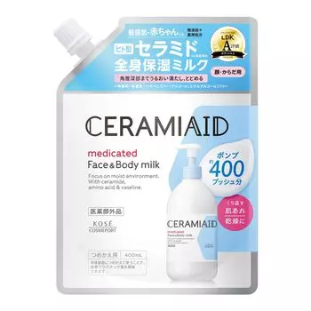 Ceramiaid Medicated Skin Milk Refill Увлажняющее молочко для чувствительной кожи всего тела с керамидами 400 мл [квази-лекарство]