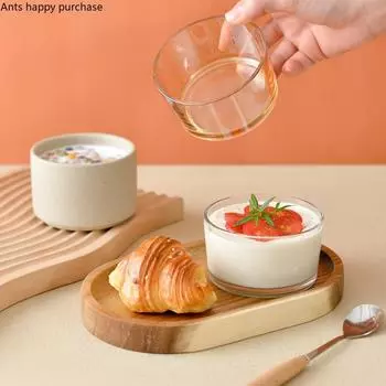 Ceramic Breakfast Bowl Dim Sum Dish Wooden Pallets Snack Tray Dessert Bowl Pudding Bowls Refreshment Tray Dinner Plate Cake Pan