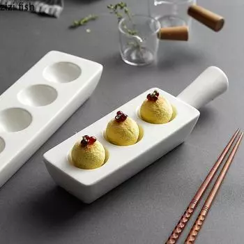 Ceramic Dessert Plate Seasoning Dish Dim Sum Plate Dinner Plates Snack Tray Cake Pan Bread Plates Sushi Dish Bowl Tableware