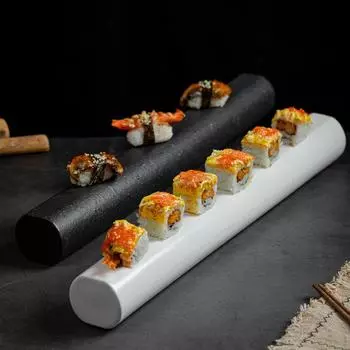 Ceramic Dinner Plate Hotel Restaurant Sushi Plate Dessert Plate Pastry Plates Service Plates Household Solid Color Tableware