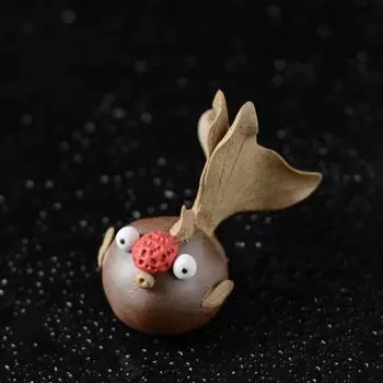 Ceramic Fish Goldfish Tea Pet Yixing Tea Table/Plate Decoration Kung Fu Tea Set Accessories