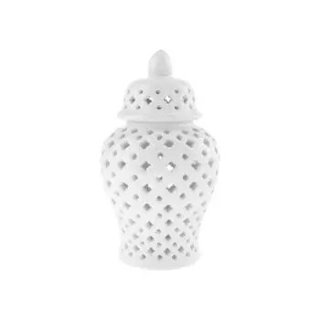 Ceramic Ginger Jar Vase Temple Jar with Lid Decor Storage Jar Handicraft