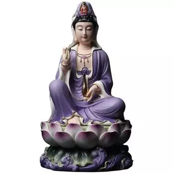 Ceramic Guanyin Statue Household Buddha statue offering ornaments The statue of Guanyin Bodhisattva in the South China Sea