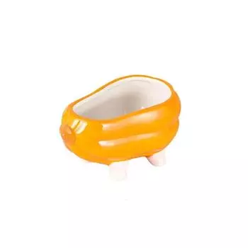 Ceramic Hamster Nest Cute Pumpkin Bathtub Hamster Food Bowl Golden Bear Style 4