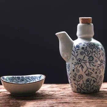 Ceramic Kitchen Pouring Spout Vinegar Bottle Cruet Pourer Condiment Container Oil Dispenser ceramic