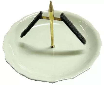 Ceramic mounting stand for spiral incense no safety thread type sticks, #843 зелёный