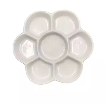Ceramic Paint Palette Tray 6/7 Grid Mixing Colour Tray Ink Tray Porcelain Palette Painting 4 in