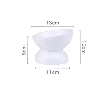 ceramic Raised Cat Bowls, Tilted Elevated Food or Water Bowls , Stress Free, Backflow Prevention, Dishwasher and Microwave Safe S синий