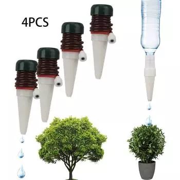 Ceramic Self Watering Spikes Automatic Plant Drip 4Pcs Potted plants Irrigation Water Stake For Garden Vegetable чёрный