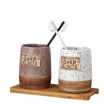Ceramic Toothbrush Cup Nordic Household Mouthwash Cup High-value Creative Bathroom Wash Cup Bathroom Accessories