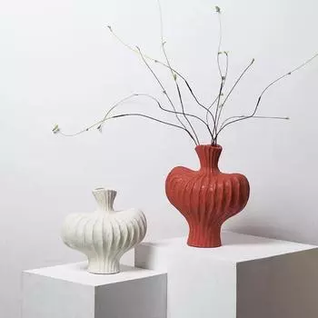 Ceramic Vase Irregular Fringe Heterophore Floral Arrangement Accessories Porcelain Handicrafts Ornaments Home Decoration