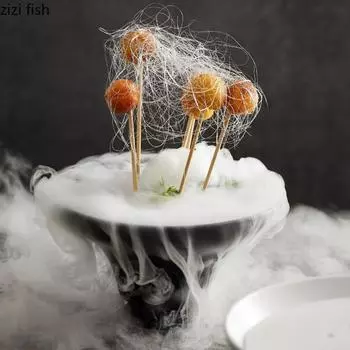 Ceramics Sashimi Sushi Plate Dinner Dish Tableware Cooking Plate Dry Ice Tray Household Restaurant Fruit Pastries Dessert Trays