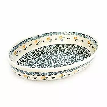 Ceramiczne Boleslawiec Gratin dish Polish Pottery [Zaklady Boleslawiec/Zaklady pottery] (oval)-887