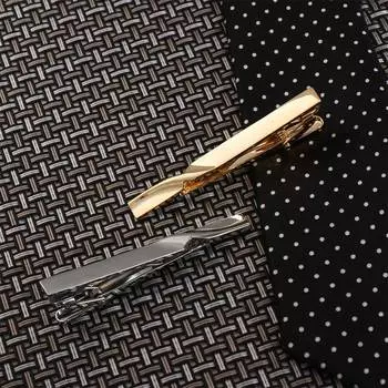 Церемония Свадебная мода ювелирные изделия Изысканный галстук зажим для галстука для мужчин костюм аксессуары рубашки булавка для галстука серебряный