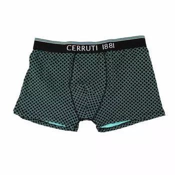 CERRUTI Мужские боксеры из эластичного хлопка с принтом S чёрный