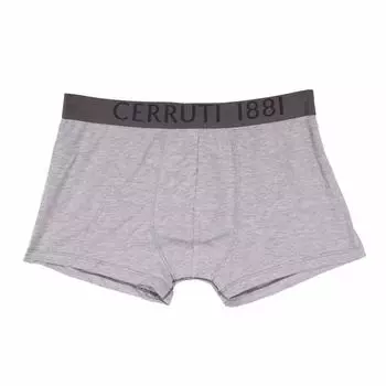 CERRUTI Мужские однотонные трусы-боксеры из эластичного смесового хлопка с резинкой и логотипом