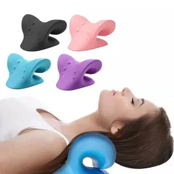 Cervical Spine Stretch Neck Shoulder Relaxer Cervical Muscle Relaxation Shoulder Massage Pillow Spine Correction Neck Massager коричневый