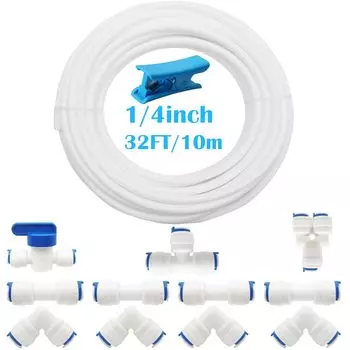 CESFONJER RO очиститель воды Push Fit прямой соединитель для водопроводной трубы TIL тип комбинированный запорный фитинг диаметром 10 метров, 1/4 (Y + + + +